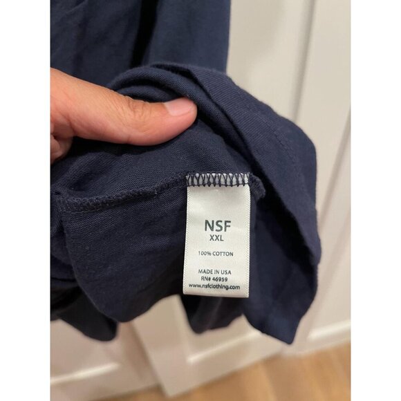 NSF Navy Blue Knot Front T-Shirt Dress XXL - Picture 4 of 4